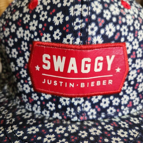 Justin Bieber SWAGGY Cap Flat Billed Snapback Blue Floral Official Merchandise - Picture 4 of 11